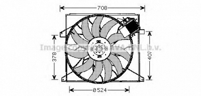 AVA QUALITY COOLING ms7519 -  Вентилятор, охлаждение двигателя